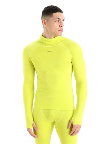 Base Layers Icebreaker MerinoFine™ Long Sleeve Roll Neck Męskie Żółte | PL 1605VRWD